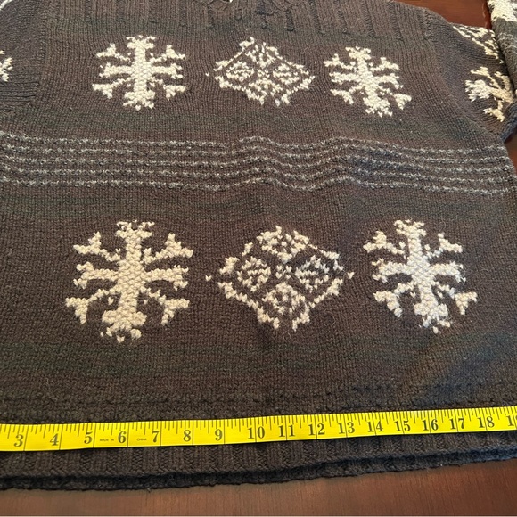 JEFFREY BANKS – 100% Wool Hand Knit Long Sleeve Sweater as Women’s SKI SWEATER - Picture 9 of 9